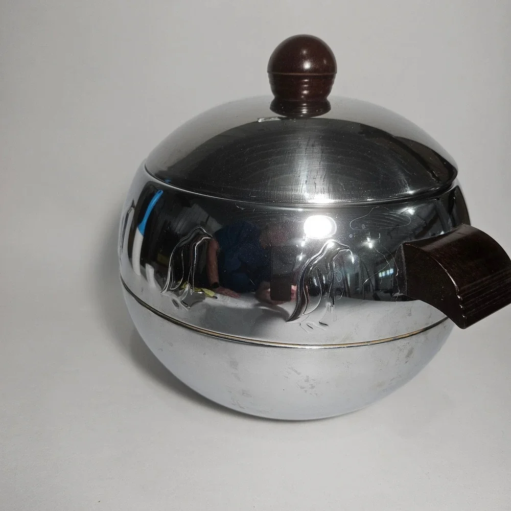 Vintage West Bend Penguin Hot Cold Server Chrome Ice Bucket MidCentury 25055